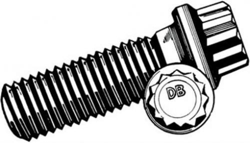 Darling bolt 3/8-16x1 1/2 12-point flange screw unc black, pk 100 for sale