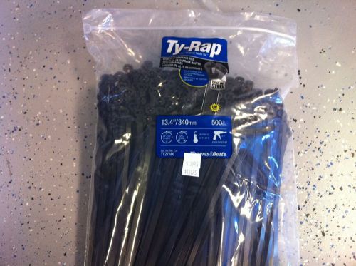 Thomas&amp;betts ty-rap ty27mx - 13.4&#034; 120lb black steel tooth cable ties - 500pk for sale
