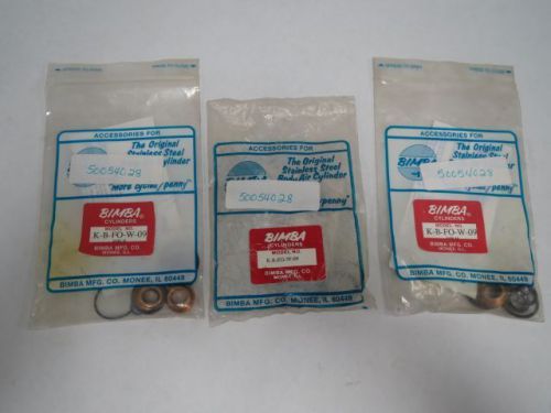 Lot 3 new bimba k-b-fo-w-09 cylinder repair kit seal replacement b235982 for sale