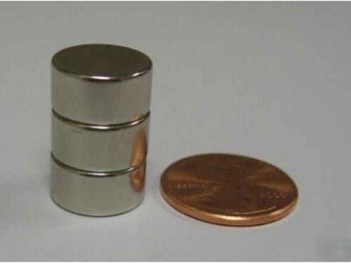 Magnetman 1/2-inch by 1/4-inch rare earth disc magnets  8-count + 2-free = &#034;10 m for sale