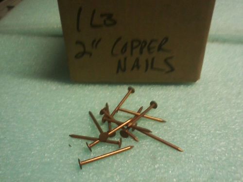 1- lb. - 2&#034;  ring shank solid copper roofing nails 10 gauge roof for sale
