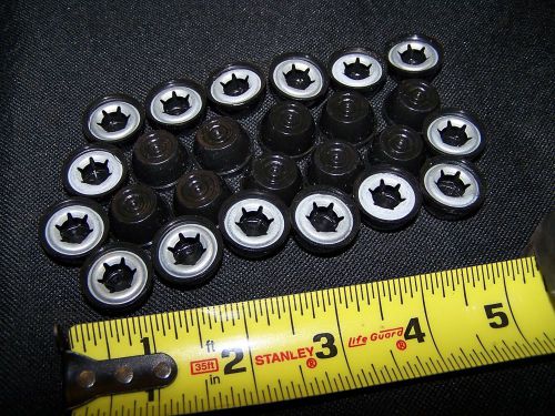 Brand new lot of  100  3/8&#034; pal lock nuts with plastic finish caps for sale