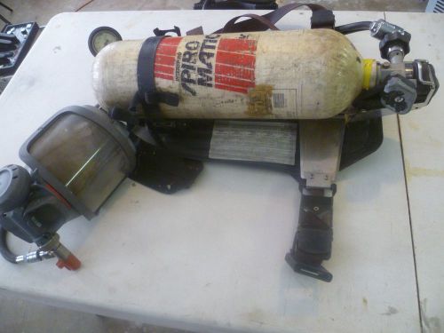 Interspiro Spiromatic firefighter tank, guages regulator and mask 4500 PSI scuba