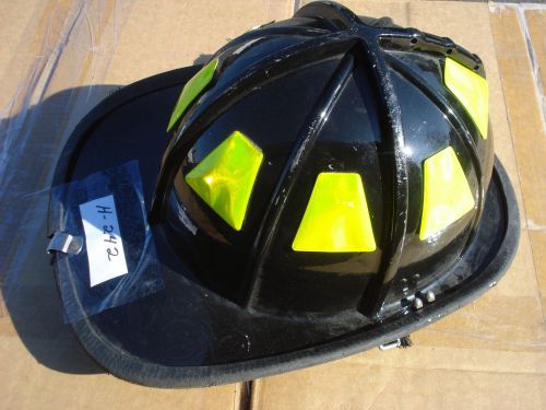 Cairns 1010 Helmet Black + Liner Firefighter Turnout Bunker Fire Gear ...H-242