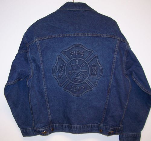 Nwot denim fire dept jacket size s very nice jacket * free shipping * for sale