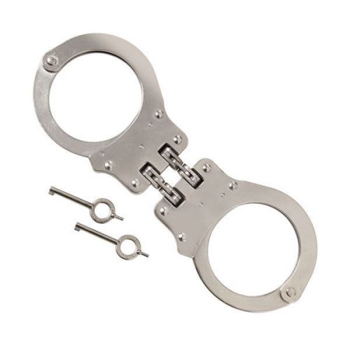 Peerless police hinged handcuffs model 801c nickel finish quality safety for sale