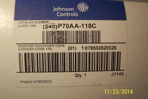JOHNSON CONTROLS P70AA-118C HEAD PRESSURE FAN CYCLING CONTROL 100/400 PSIG SPST