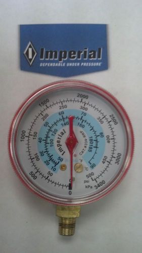 Imperial, r134a gauge, red, high side, 0 to 500 psi/kpa, f/c, 2-1/2&#034; dial, for sale