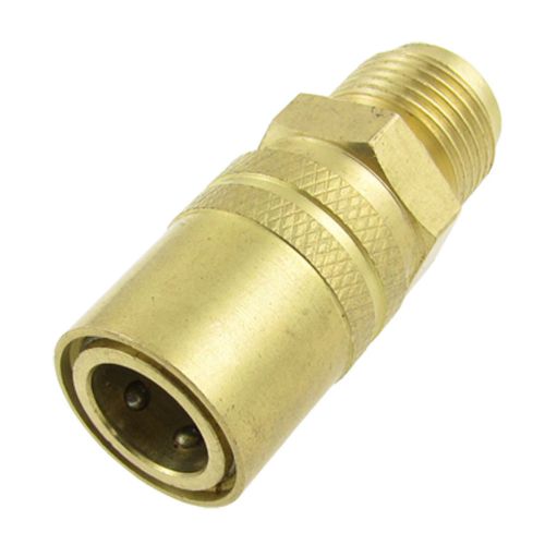 Gold tone brass mould flare fitting quick coupler 1/2&#034; npt for sale