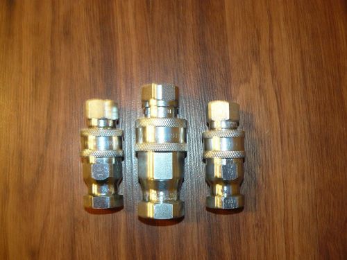3 Pairs Parker PHK 6600 Series Quick Disconnect Couplers w/ Nipples
