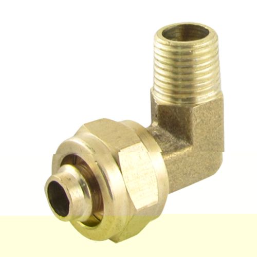 Brass Piping 6.5 x 10mm Tube Joint Elbow Connector Coupler