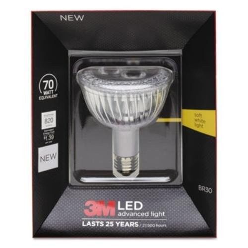 BRAND NEW IN BOX 3M LED Advanced Light Bulbs BR-30 LED12-watt=70-watt equivalent