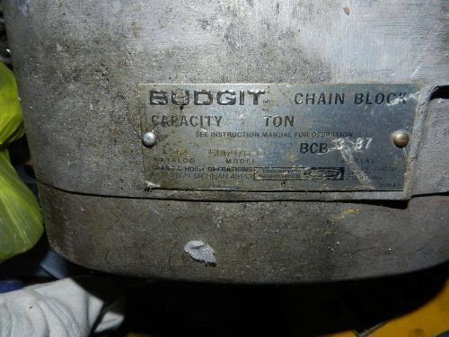 Budgit 3 ton 3-ton chain fall hoist in great shape for sale