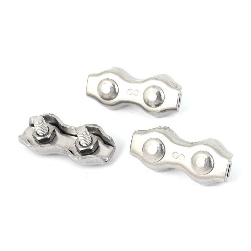 M3 3mm 310 stainless steel duplex 2-post wire rope clip cable clamp 3 pcs for sale