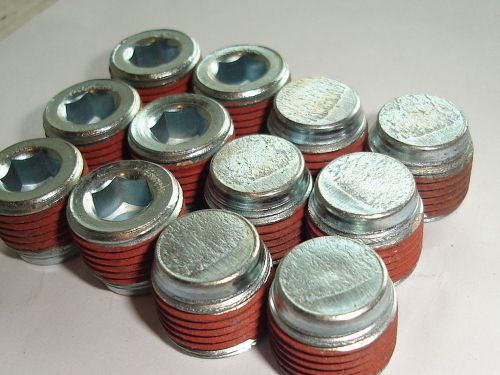 Lot Of 12 Allen 3/8&#034; Pipe Plug Fittings  5/16&#034; Allen Wrench Dozen