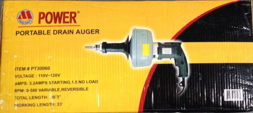 Power portable drain auger new in box for sale