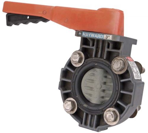 Hayward 3&#034; butterfly valve stem 316 ss 150psi pvc ppl epdm locking lever for sale