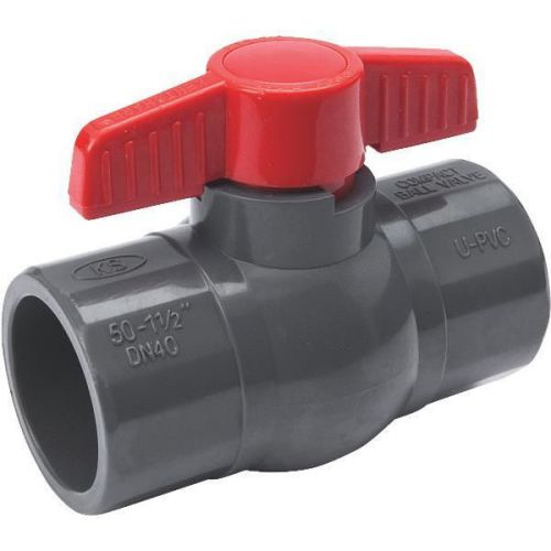 Pvc schedule 80 grey ball valve solvent weld-1-1/2&#034; pvc ball valve for sale