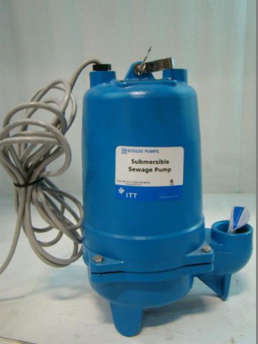 Goulds Pumps Submersible Sewage Pump 1450RPM 7.2Amps 220V 1/3HP WS0329B
