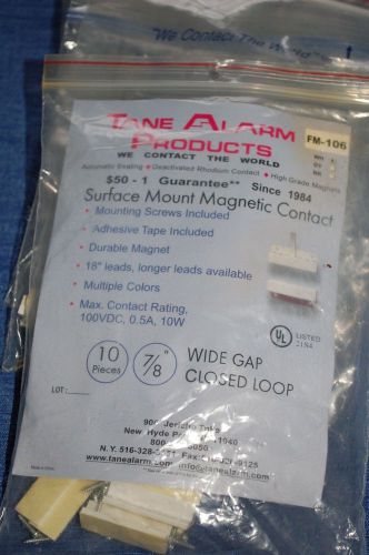 Tane Alarm FM-106 Surface Mount Magnetic Contact  #10  White