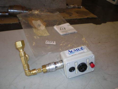 Acme cryogenics low cylinder pressure alarm p/n 284-030203-580 30-600 psi (nib) for sale