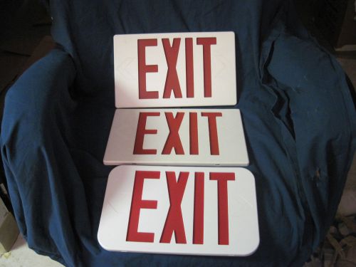 3 Exit Signs Plastic 12 x 7.5 inches