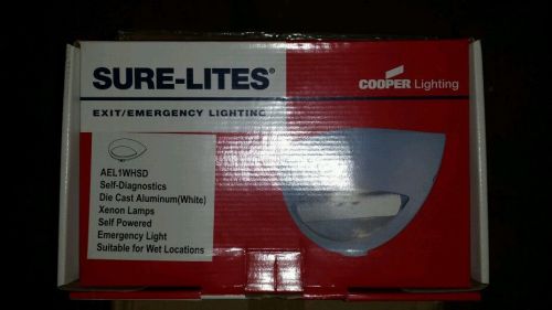 Sure-lites cooper white architectural emergency light ael1whsd for wet location for sale