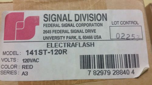 Federal Signal 141ST-120R 141ST ElectraFlash Red Strobe Warning Light 120V
