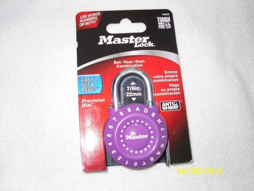 Master Lock Personalized Letter/Number Padlock - 1590D,PURPLE, Free USA Shipping