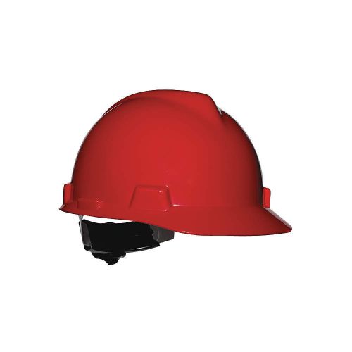 Hard hat, frtbrim, slotted, 4rtcht, red 475363 for sale