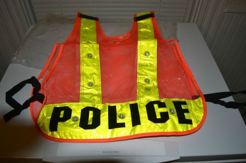Police Reflective Vest     LED Lights