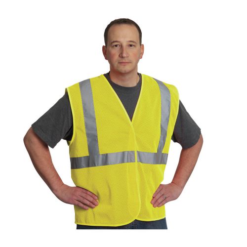 Large safety vest - high visibility - ansi/isea - class 2 level 2 for sale