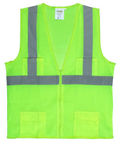 Cordova hi vis reflective safety vest in lime green (class 2) - 4xl for sale