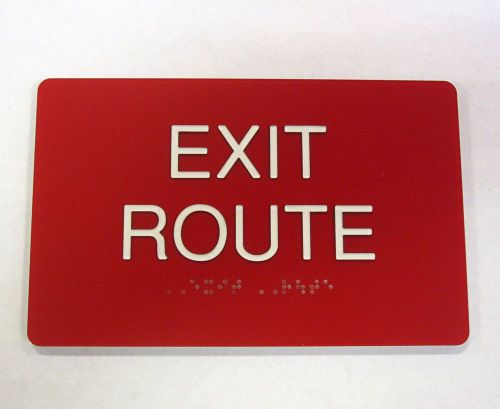 Lot of 5 ada signs, exit route (various sizes and colors) for sale