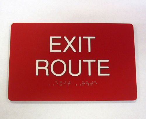 Lot of 5 ADA Signs, Exit Route (Various Sizes and Colors)