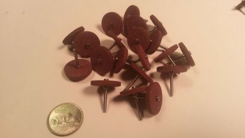 Lot of 20 grinding discs with mandrels for dremel 3/4&#034; x 1/8&#034;