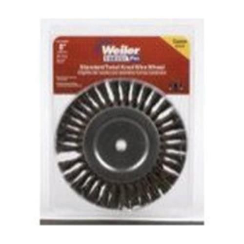 Bench Grinder Wire Wheel, 8&#034; Diameter, Coarse Knotted Wire, Wide Face, (36028)