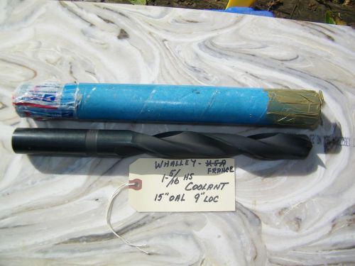 Whalley - 1 5/16  straight shank drill bit - coolant -15&#034; oal, 9 &#034; loc. for sale