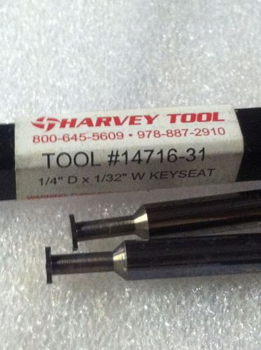 Harvey Tool Keyseat cutter 1/4&#034; diameter 1/32nd wide p/n 970031