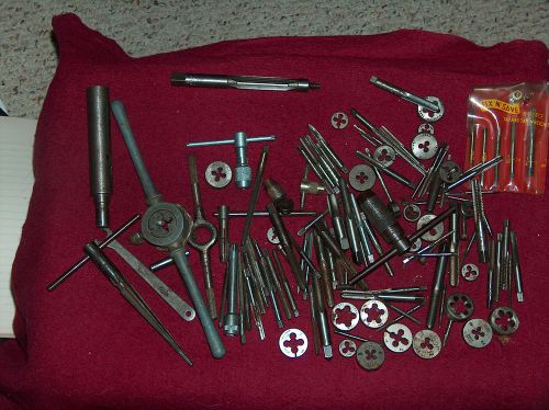 OVER 50 PCS OF MACHINIST TAP &amp; DIE LOT CRAFTSMAN, LUCKY, GOODELL, STAR