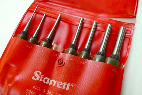 STARRETT No. S565 SET of 7 DRIVE PIN PUNCHES machinist gunsmith tools *H