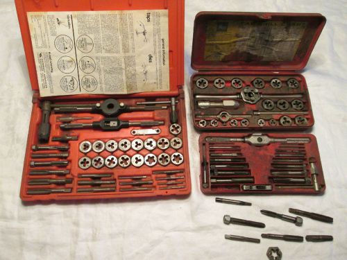Two (2) Tap and Die Set Sets Mac Tools and vermont American Taps Dies good used