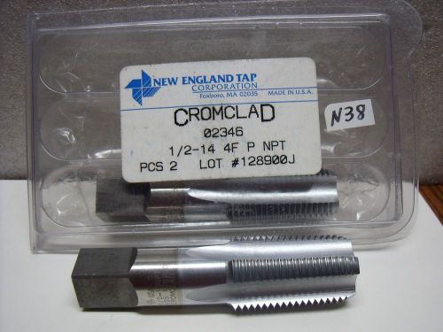 Pipe tap 1/2&#034;-14 npt 4 flute cromclad hss usa - 1 pc -  –n38 for sale