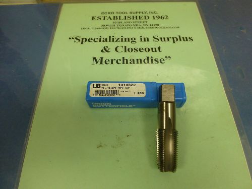 PIPE TAP 1/2-14 NPT HIGH SPEED STEEL UNION BUTTERFIELD USA NEW/UNUSED $18.50