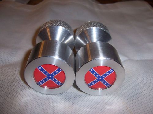 Two hole pins. Standard. Custom Rebel flag. By Jermamma. 1/2&#034; to 1-5/8&#034; Knurled.