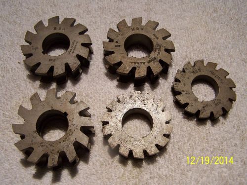 Lot of 5 h.s.s. horizontal milling machine radius cutters 7/8&#034; for sale