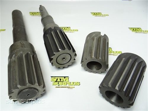 4 HEAVY DUTY MILLING CUTTERS W/ 3MT &amp; STRAIGHT SHANK ARBORS 2-5/8&#034; TO 2-3/4&#034; C-L