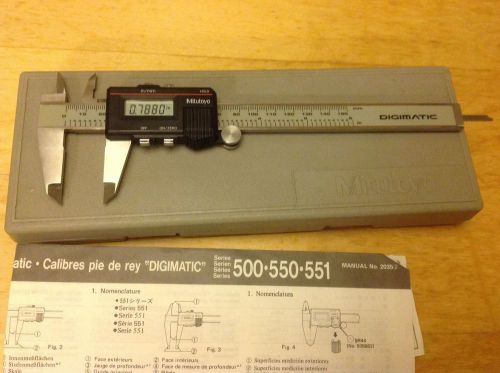 MITUTOYO DIGIMATIC ELECTRONIC Micrometer Digital CALIPERS 0-6&#034; #500-351