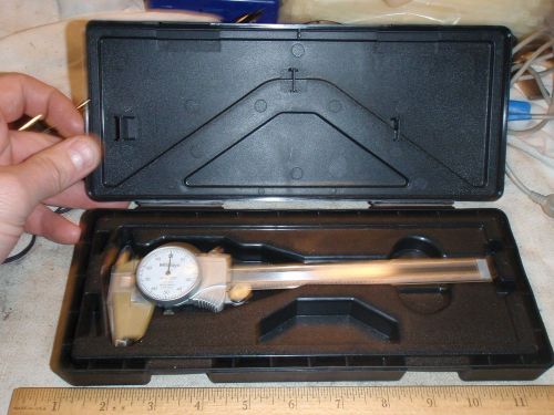 Mitutoyo dial caliper 505-675 in original case in box 6&#034; excellent condition for sale