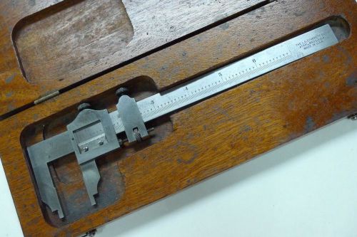STARRETT No. 122 VERNIER CALIPERS 6&#034; in MAHOGANY BOX machinist tools *1
